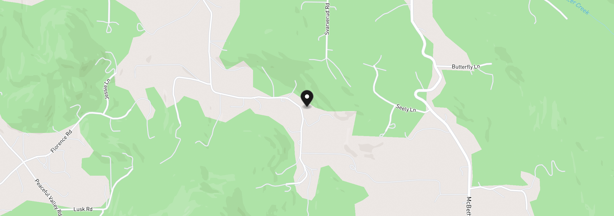 Map showing the location of 85183 Chezem Rd, Eugene, OR 97405