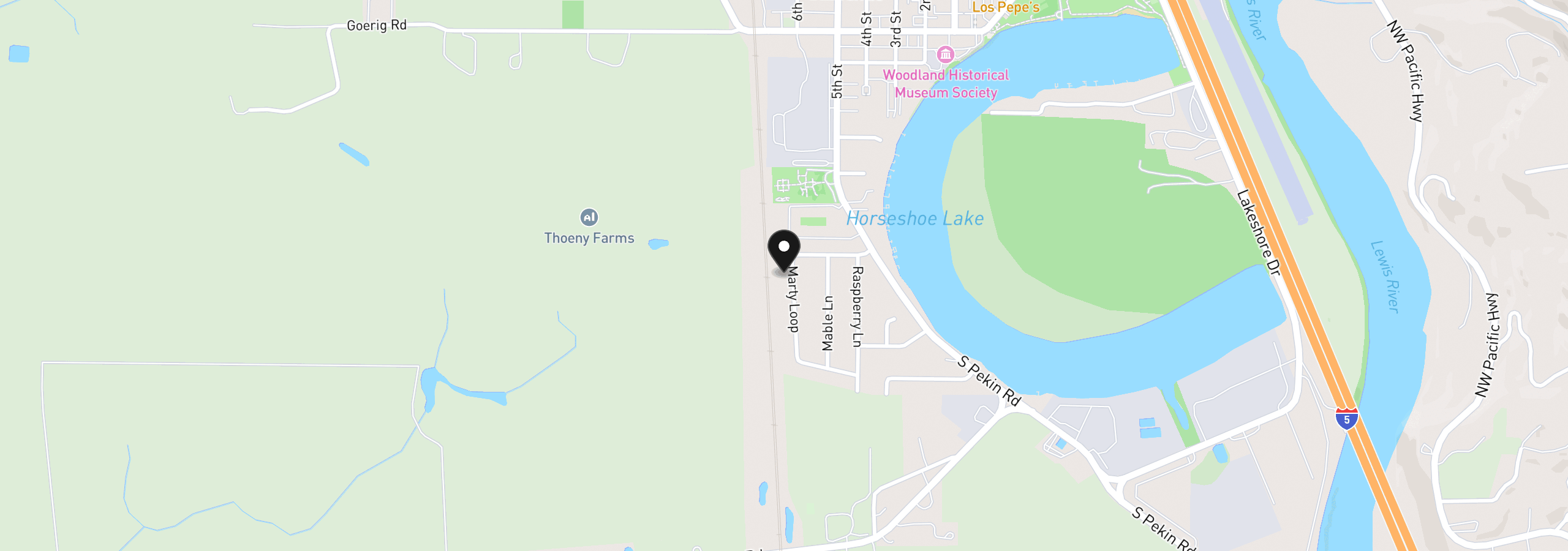 Map showing the location of 181 Marty Loop, Woodland, Wa 98674