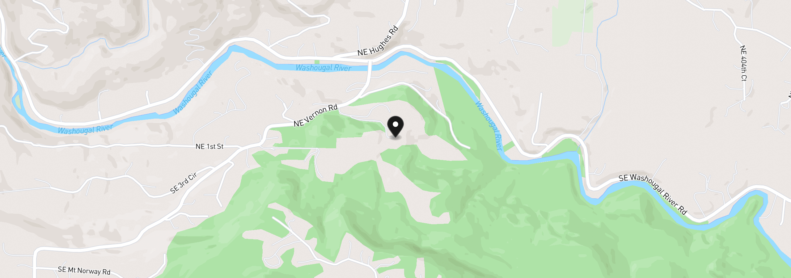 Map showing the location of 37815 NE Vernon Rd, Washougal, Wa 98671