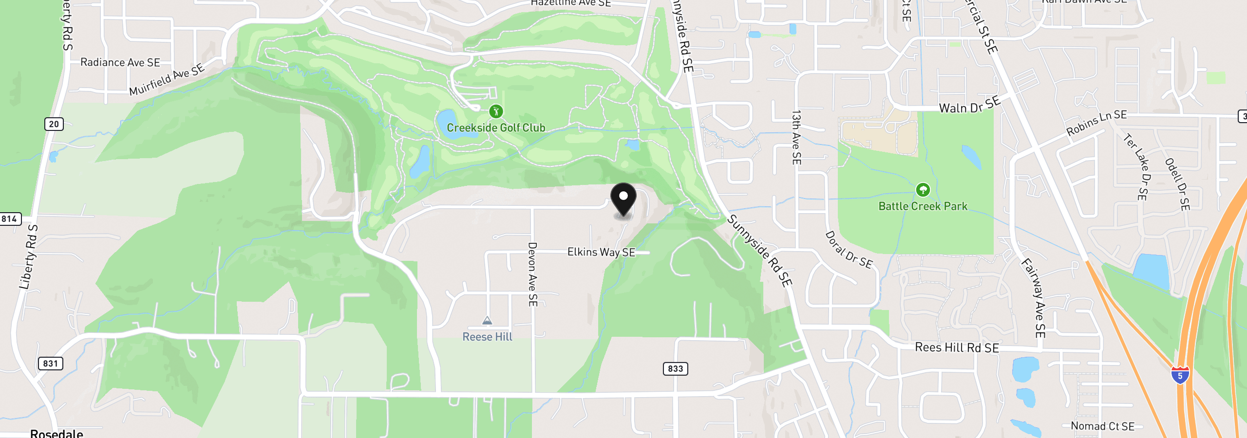 Map showing the location of 930 Sahalee Ct SE, Salem, OR 97306