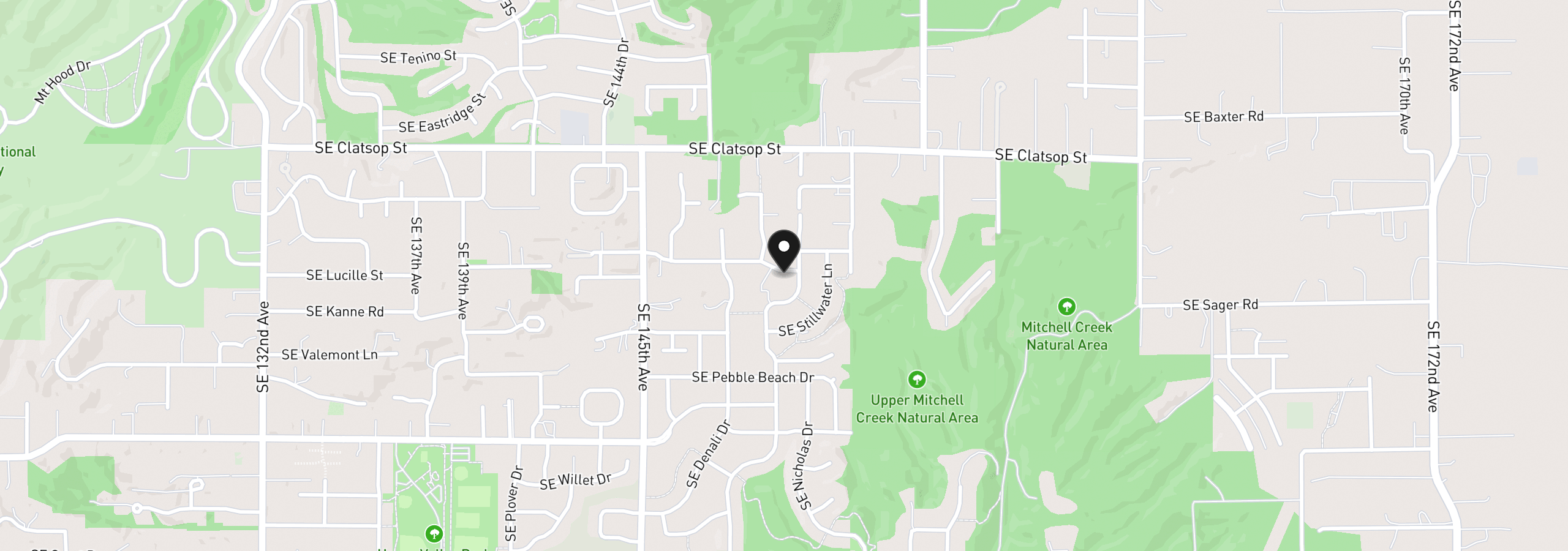 Map showing the location of 14998 SE Northern Heights Dr, Happy Valley, OR 97086