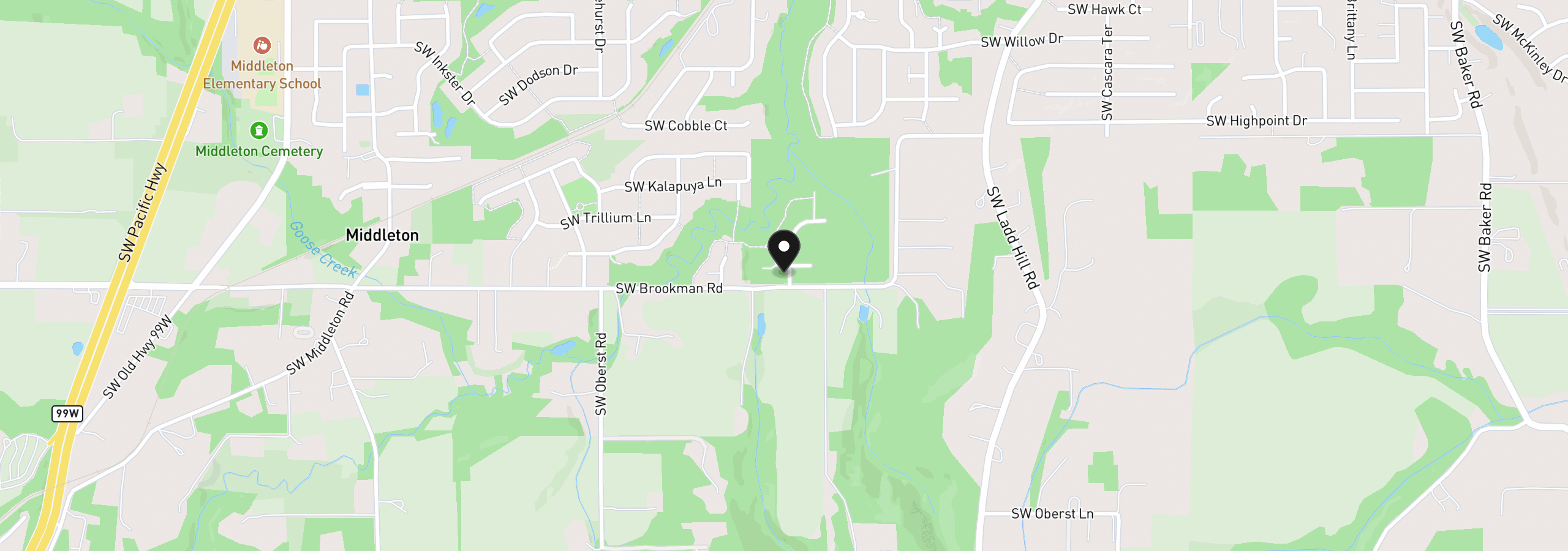 Map showing the location of 16941 SW Sugar Pine Dr, Sherwood, OR 97140