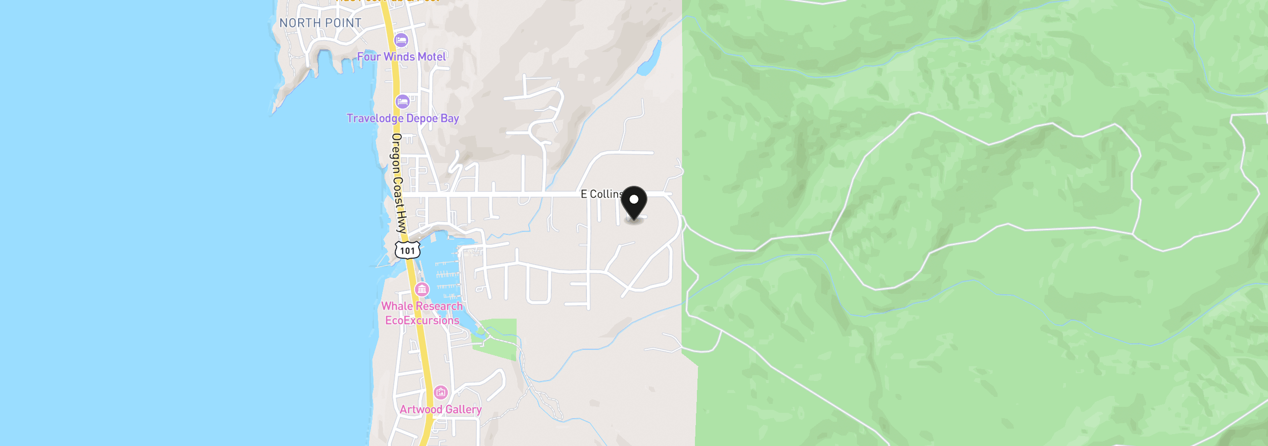 Map showing the location of 700 SE Blk Terry Pl Tl1900, Depoe Bay, OR 97341