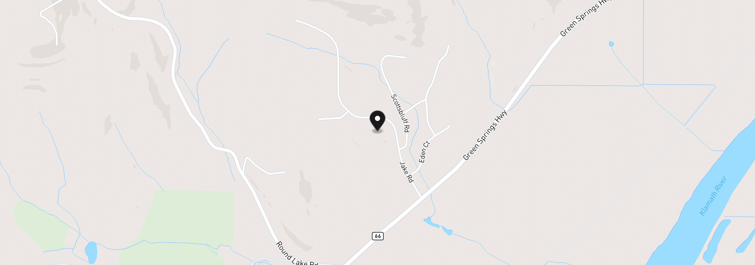 Map showing the location of 6710 Jake Rd, Klamath Falls, OR 97601