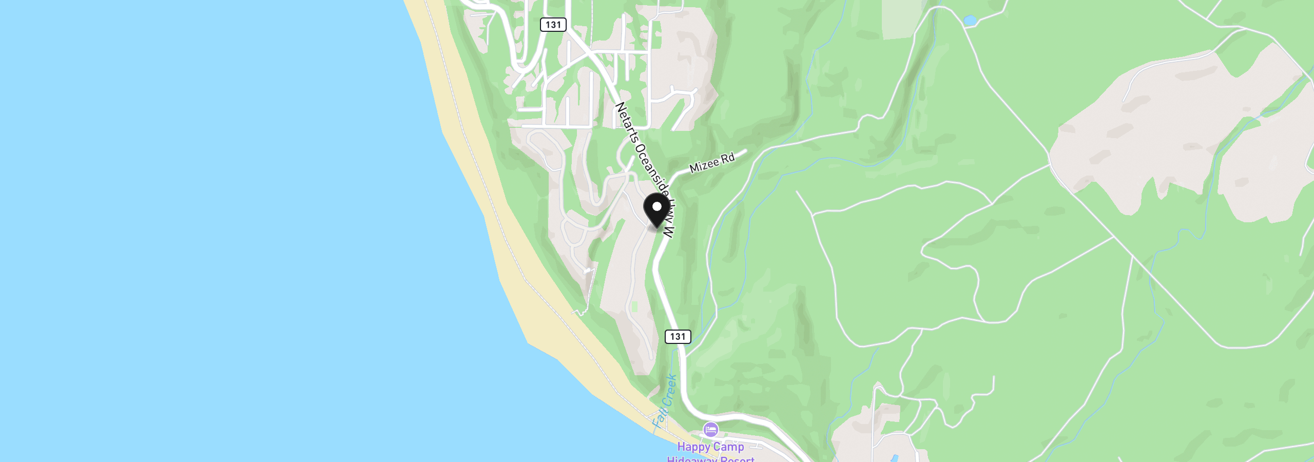 Map showing the location of Fall Creek Dr Tl 1200, Oceanside, OR 97134