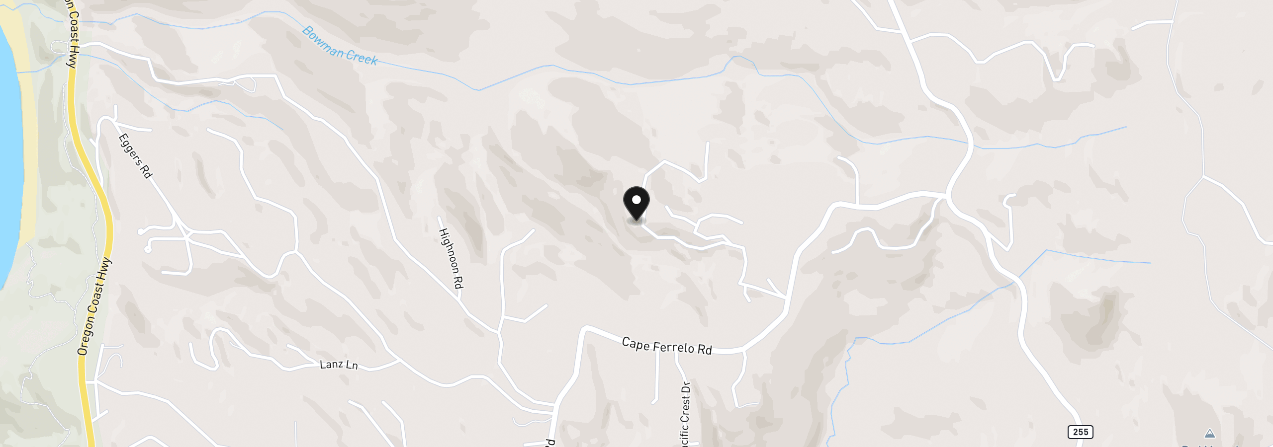 Map showing the location of 96333 Wildwood Rd, Brookings, OR 97415