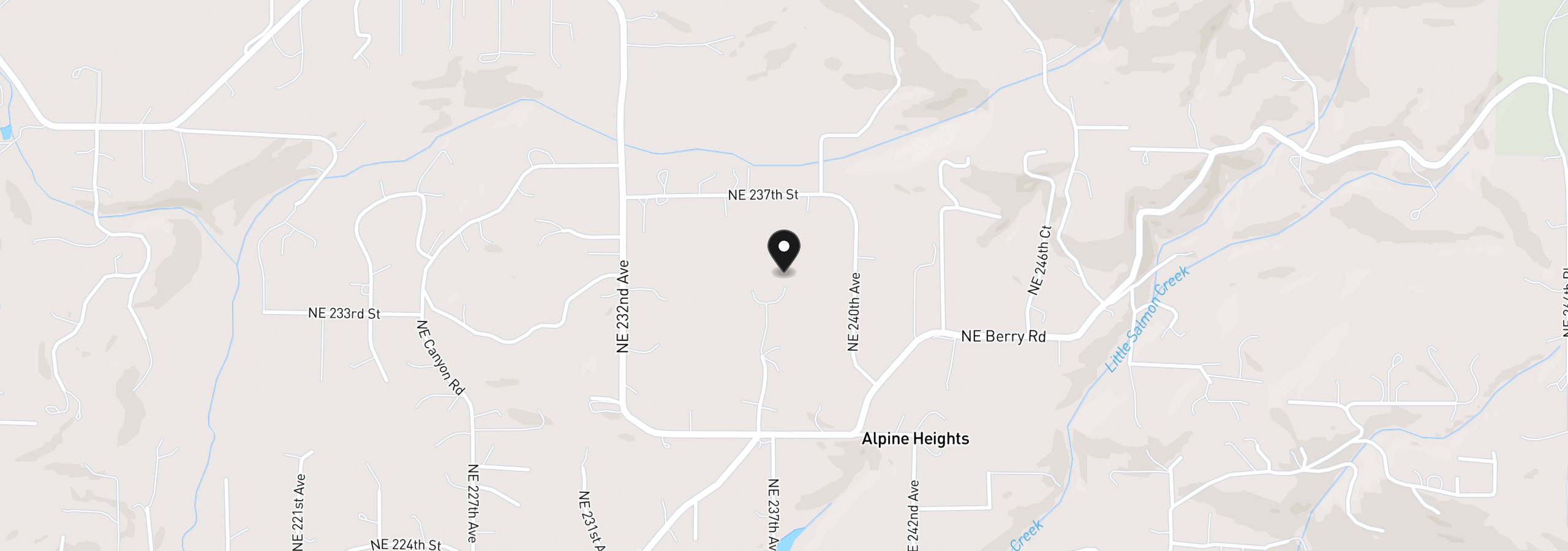 Map showing the location of 23206 NE 237th Ct, Battle Ground, Wa 98604