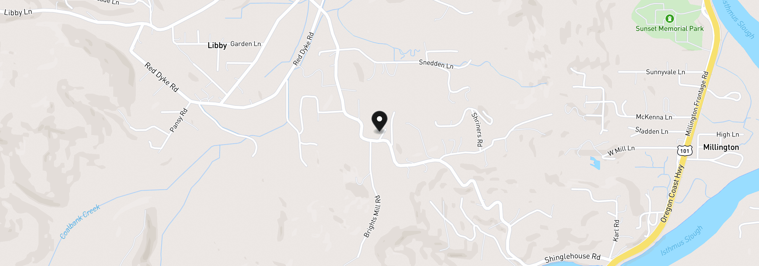 Map showing the location of 62934 McLain Rd, Coos Bay, OR 97420