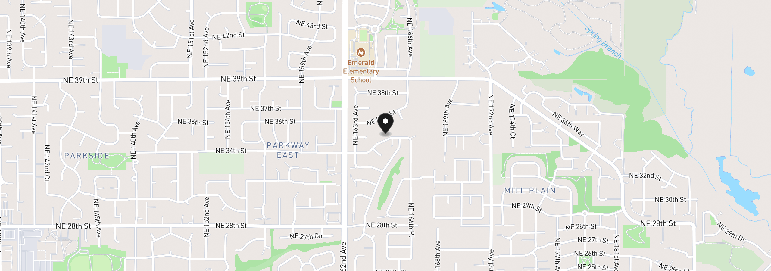 Map showing the location of 16406 NE 35th St, Vancouver, Wa 98682
