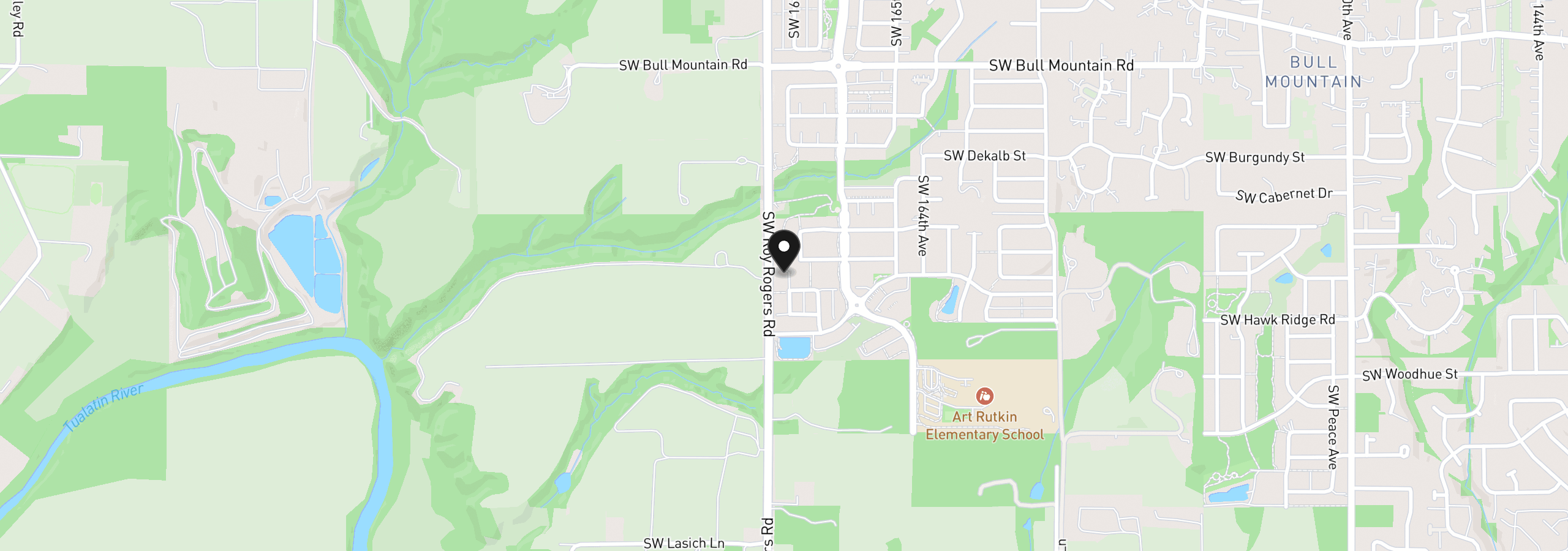 Map showing the location of 15229 SW 169th Ave, Tigard, OR 97224