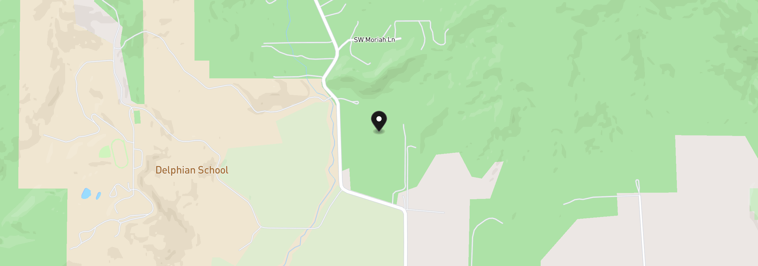 Map showing the location of 0 SW Rock Creek Rd, Sheridan, OR 97378