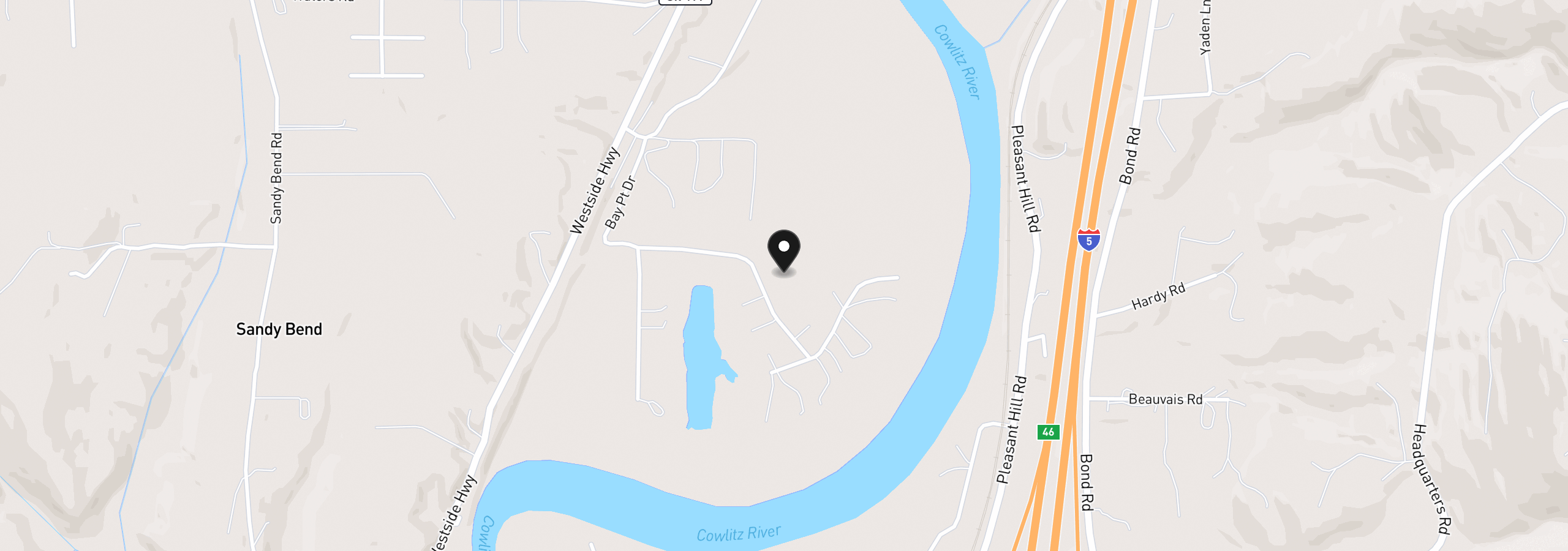 Map showing the location of 195 Bay Point Dr, Castle Rock, Wa 98611