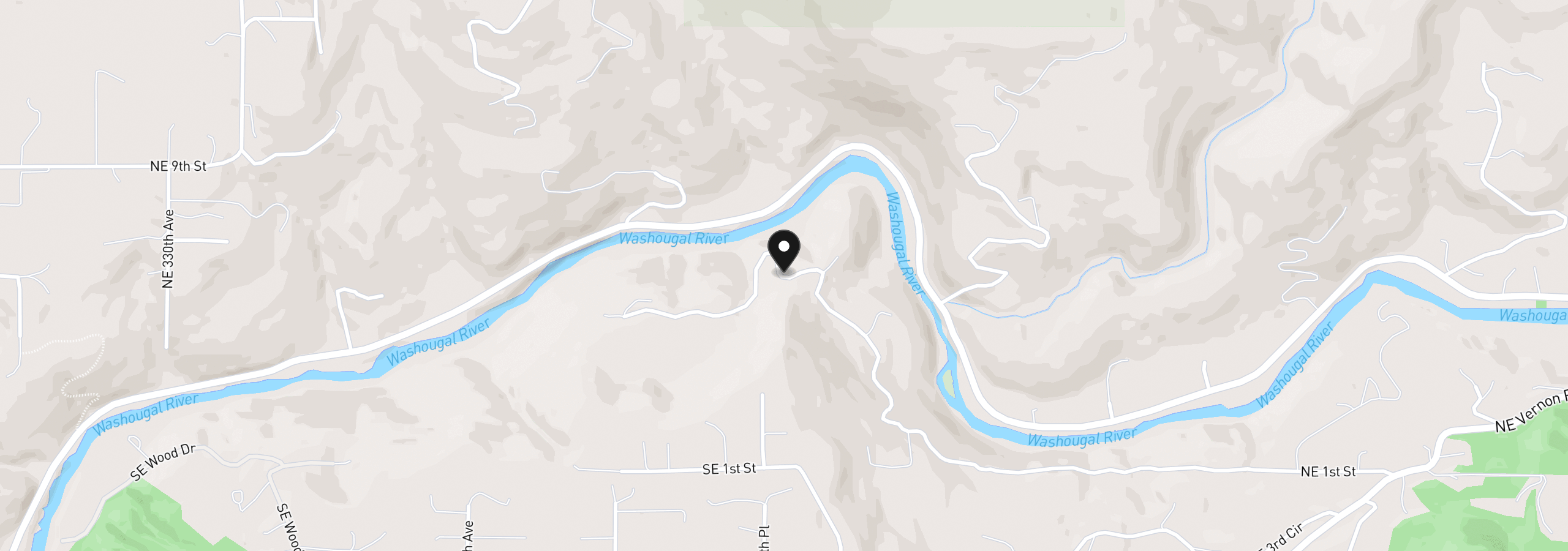 Map showing the location of 35034 NE 5th St, Washougal, Wa 98671
