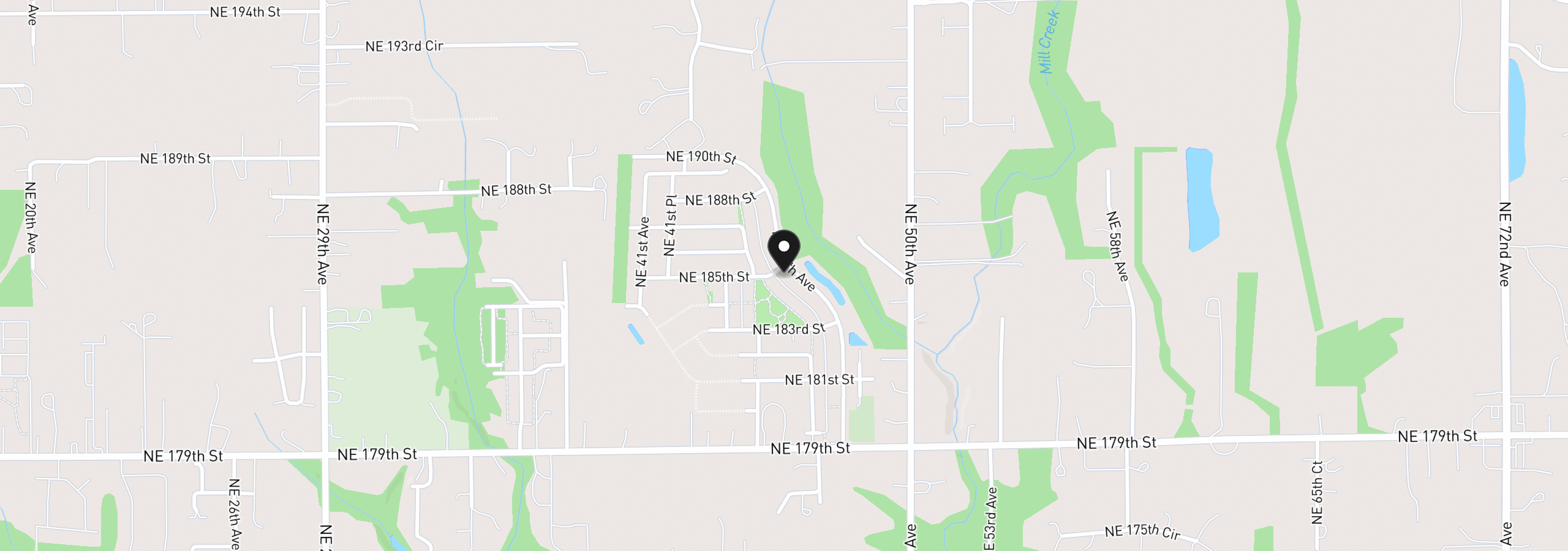 Map showing the location of 18432 NE 47th Ave, Vancouver, Wa 98686