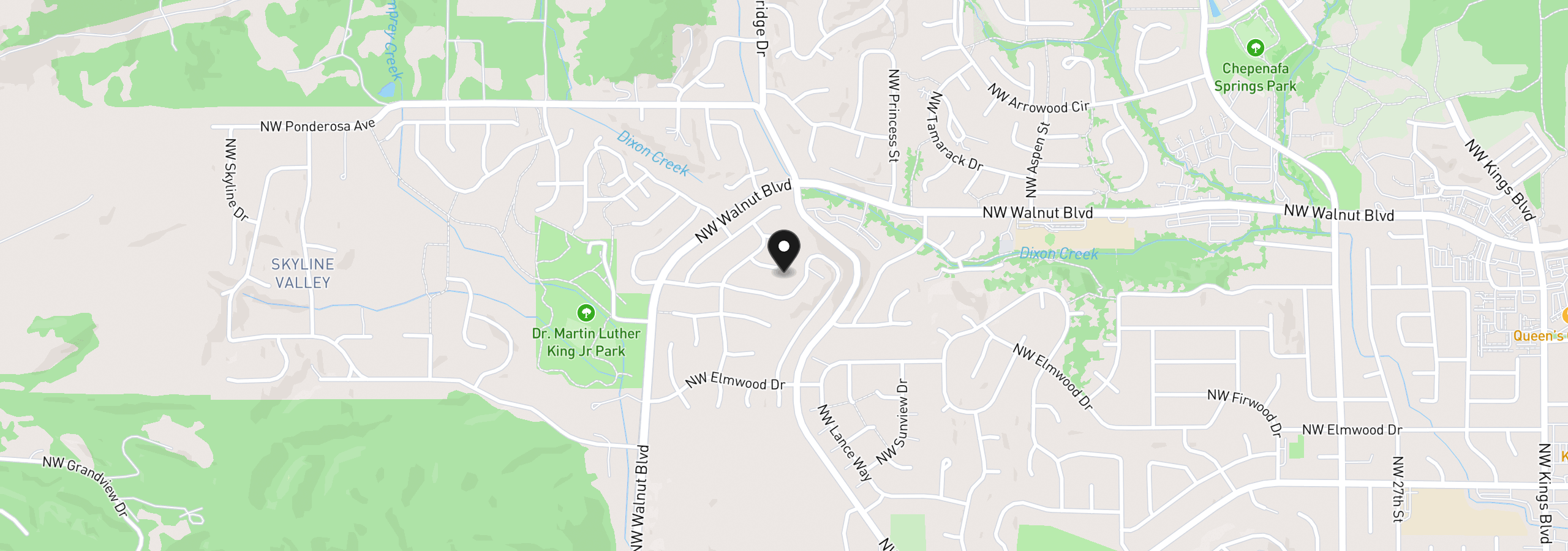 Map showing the location of 4712 NW Jeanice Pl, Corvallis, OR 97330