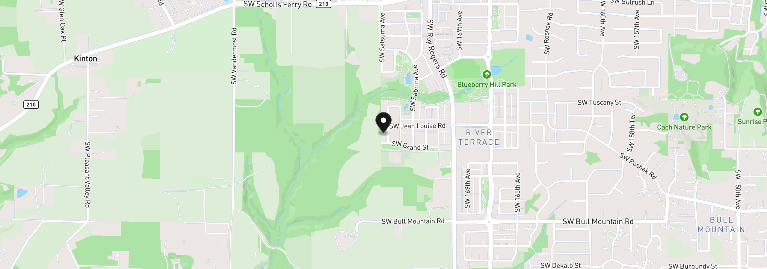 Map showing the location of 13857 SW 175th Ave, Tigard, OR 97140