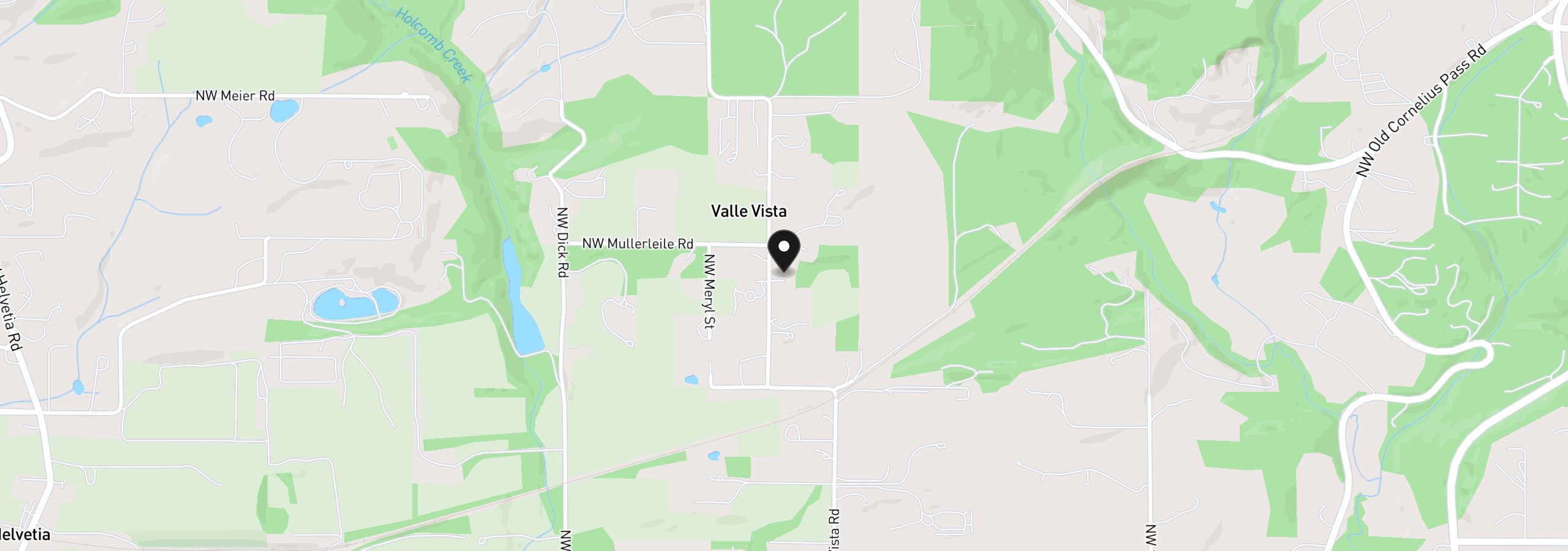 Map showing the location of 11380 NW Valley Vista Rd, Hillsboro, OR 97124