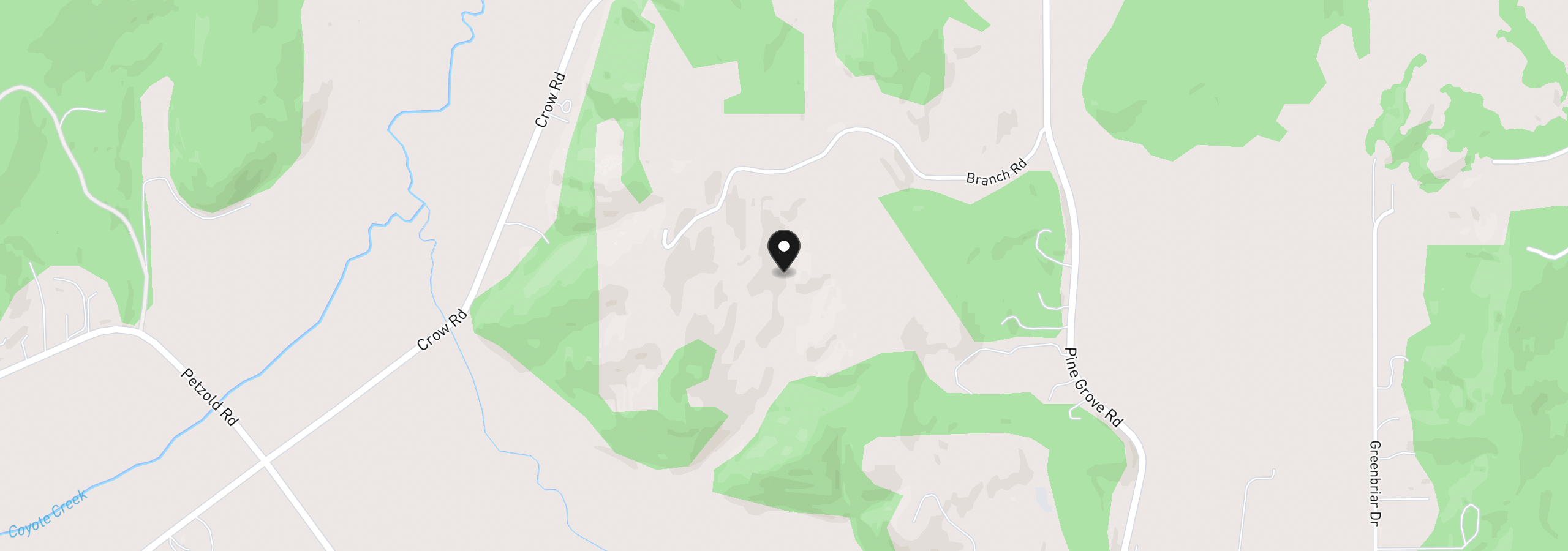 Map showing the location of 86616 Pine Grove Rd, Eugene, OR 97402
