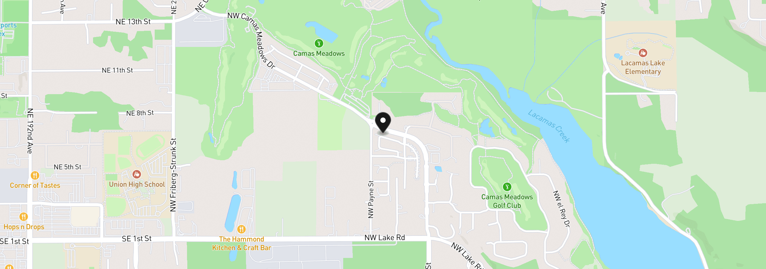 Map showing the location of 3925 NW 65th Ave 95, Camas, Wa 98607