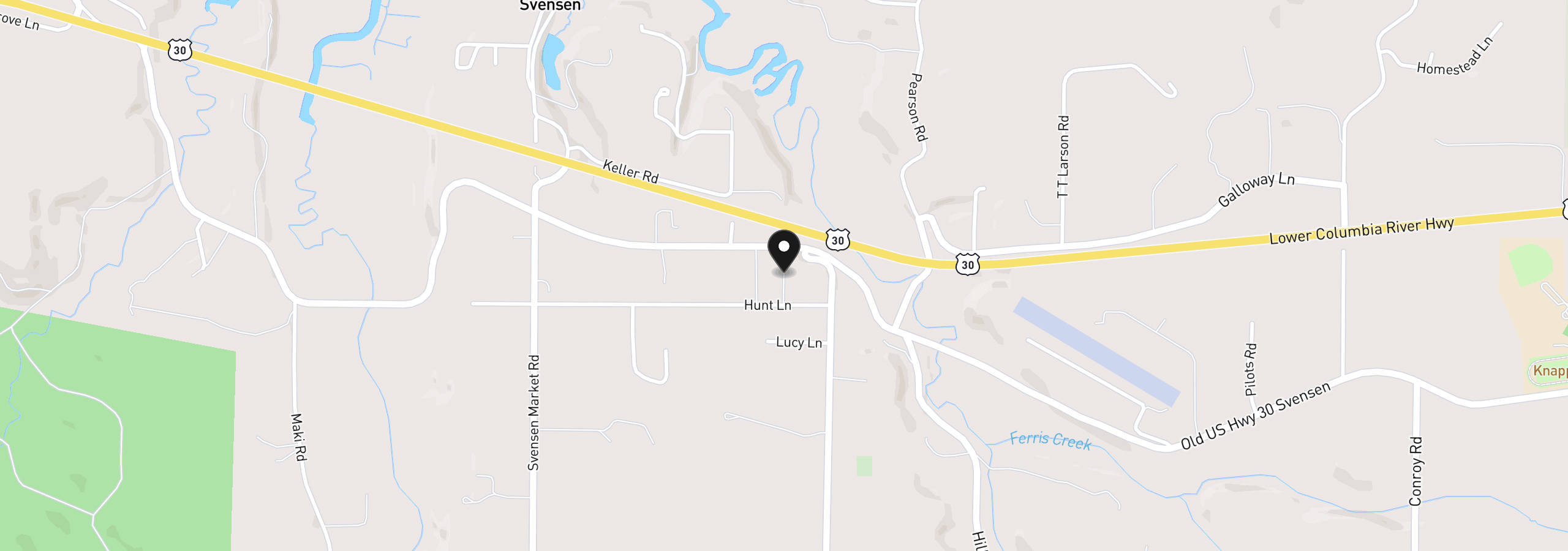 Map showing the location of 40698 Old Hwy 30 28, Astoria, OR 97103