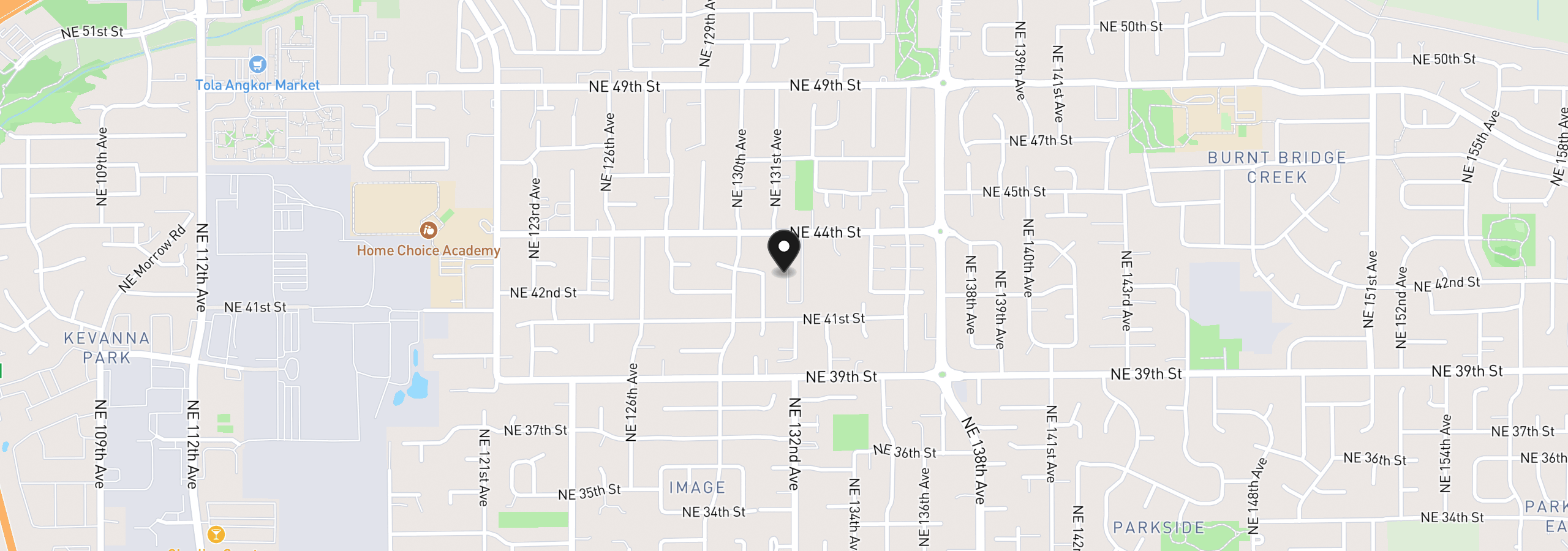 Map showing the location of 13201 NE 44th St 26, Vancouver, Wa 98682