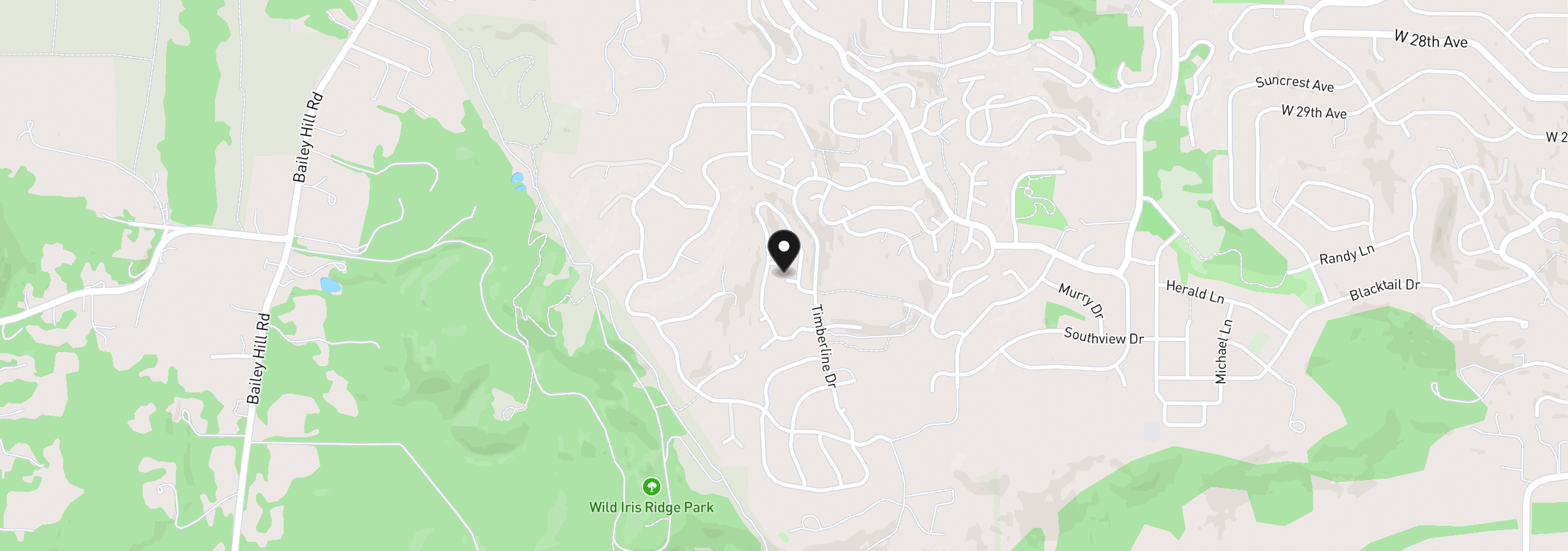 Map showing the location of 3324 Bentley Ave, Eugene, OR 97405