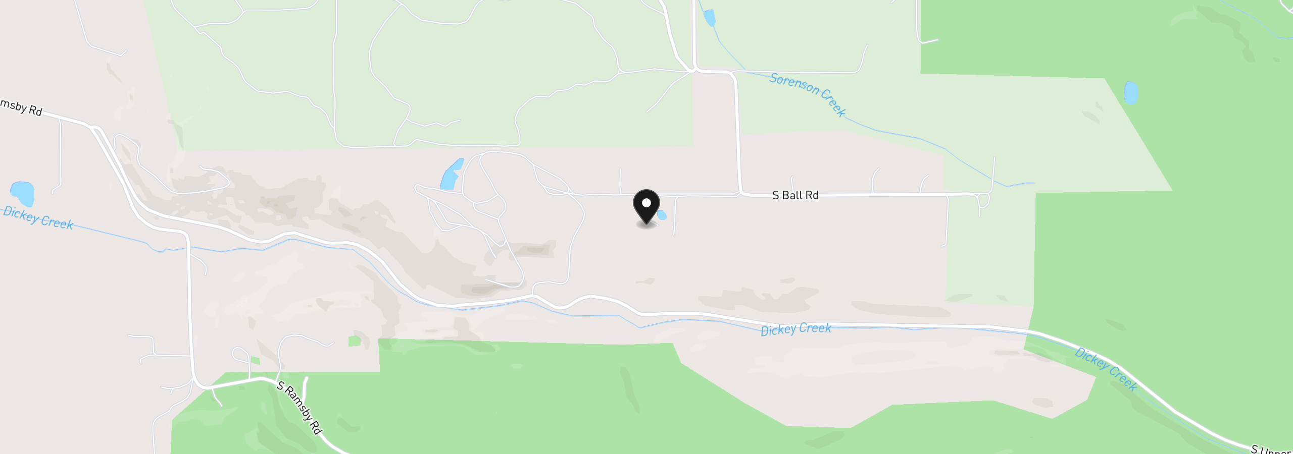 Map showing the location of 33998 S Ball Rd, Molalla, OR 97038