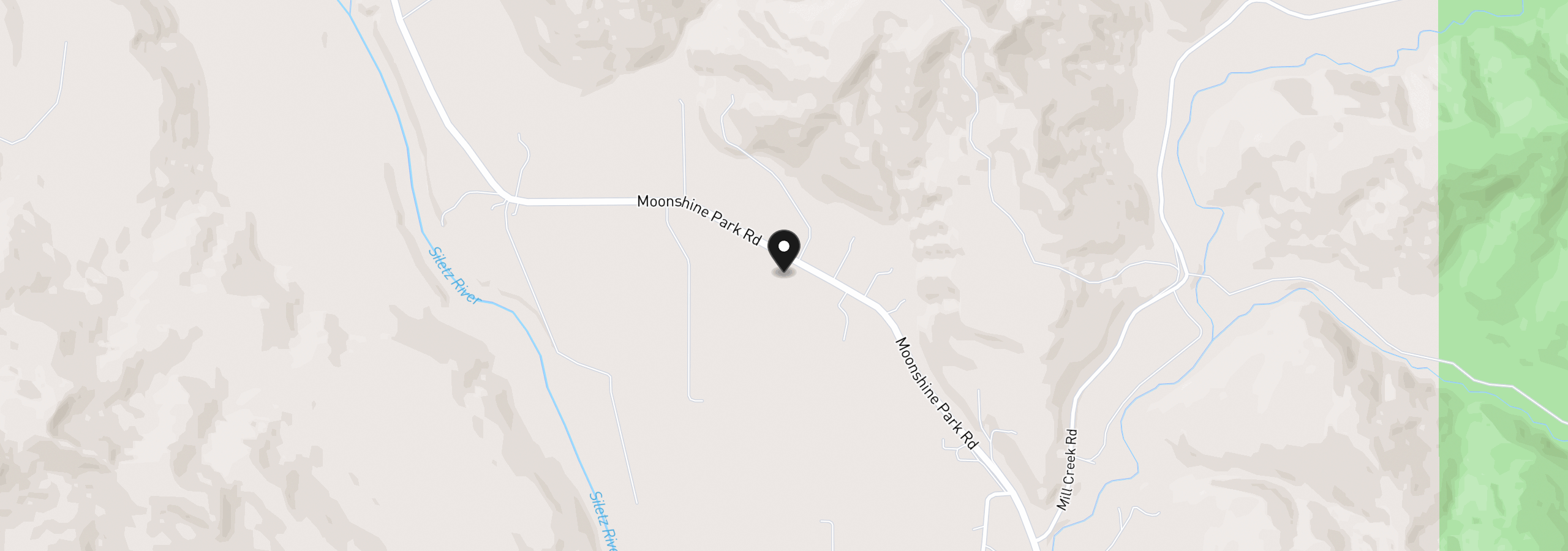 Map showing the location of 1377 Moonshine Park Rd, Logsden, OR 97357