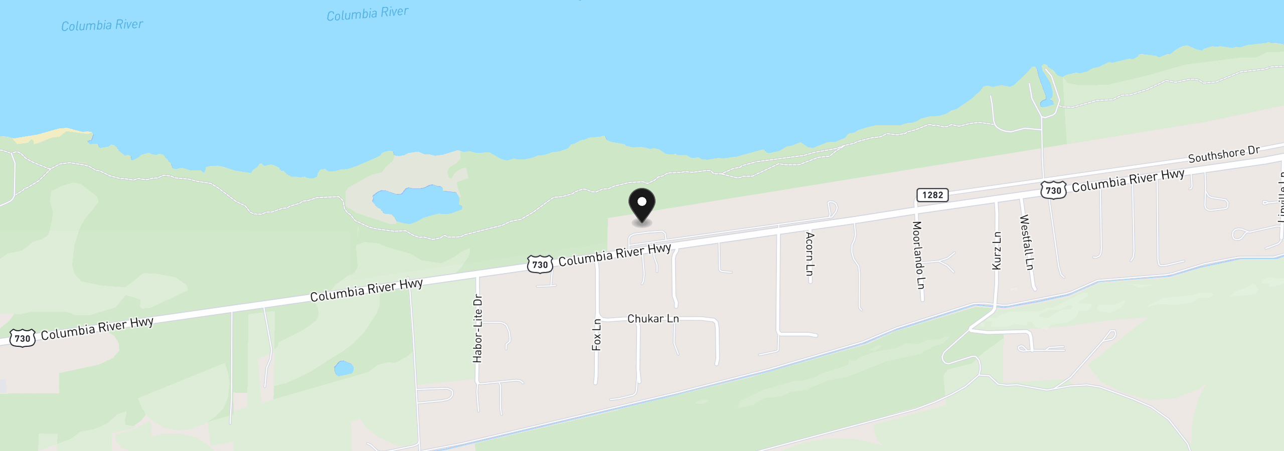 Map showing the location of 81850 Wilcox Ln, Umatilla, OR 97882