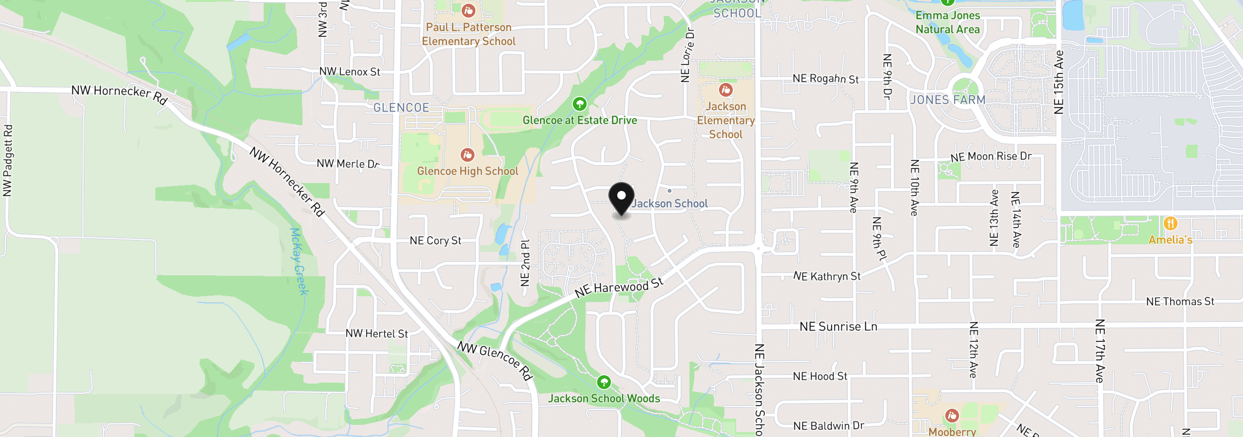 Map showing the location of 2017 NE Josephine Dr, Hillsboro, OR 97124