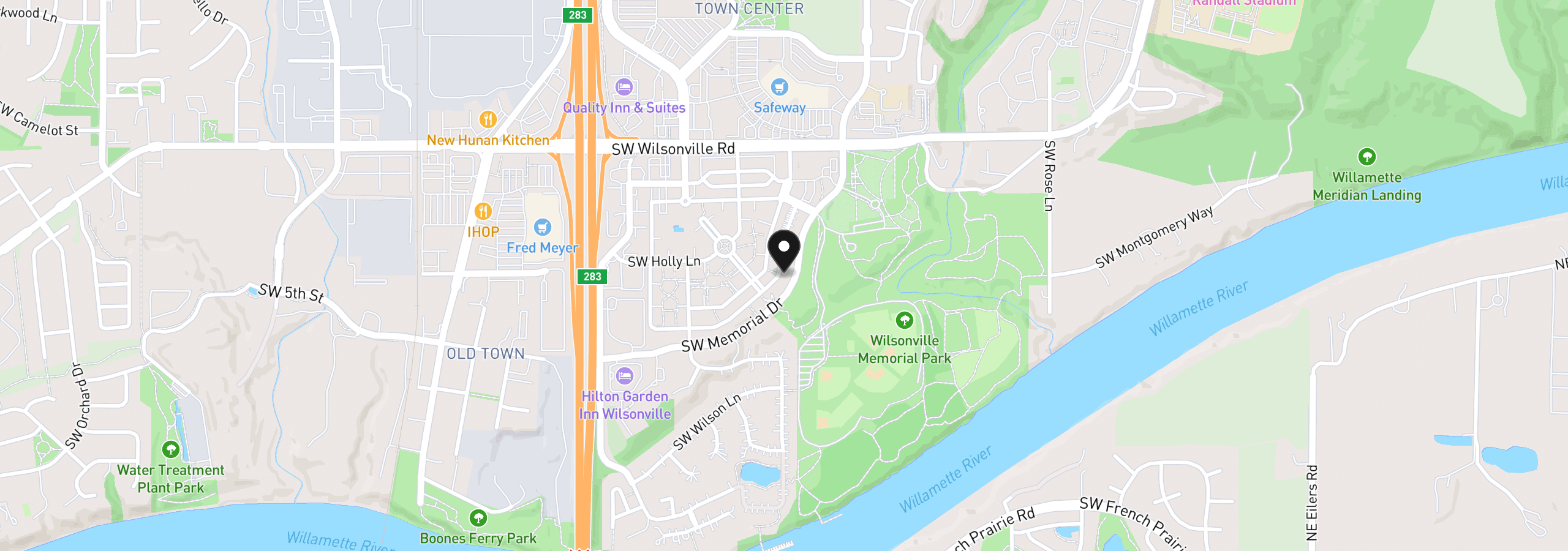 Map showing the location of 30406 SW Ruth St 78, Wilsonville, OR 97070