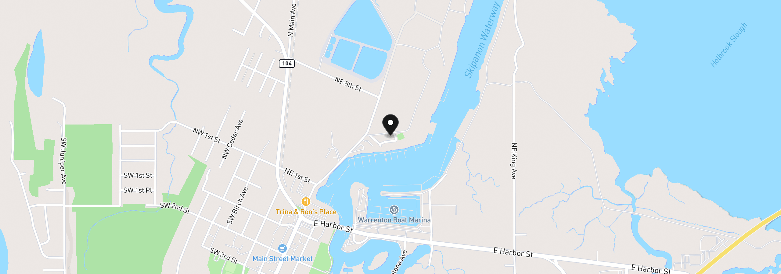 Map showing the location of 354 NE Skipanon Dr, Warrenton, OR 97146