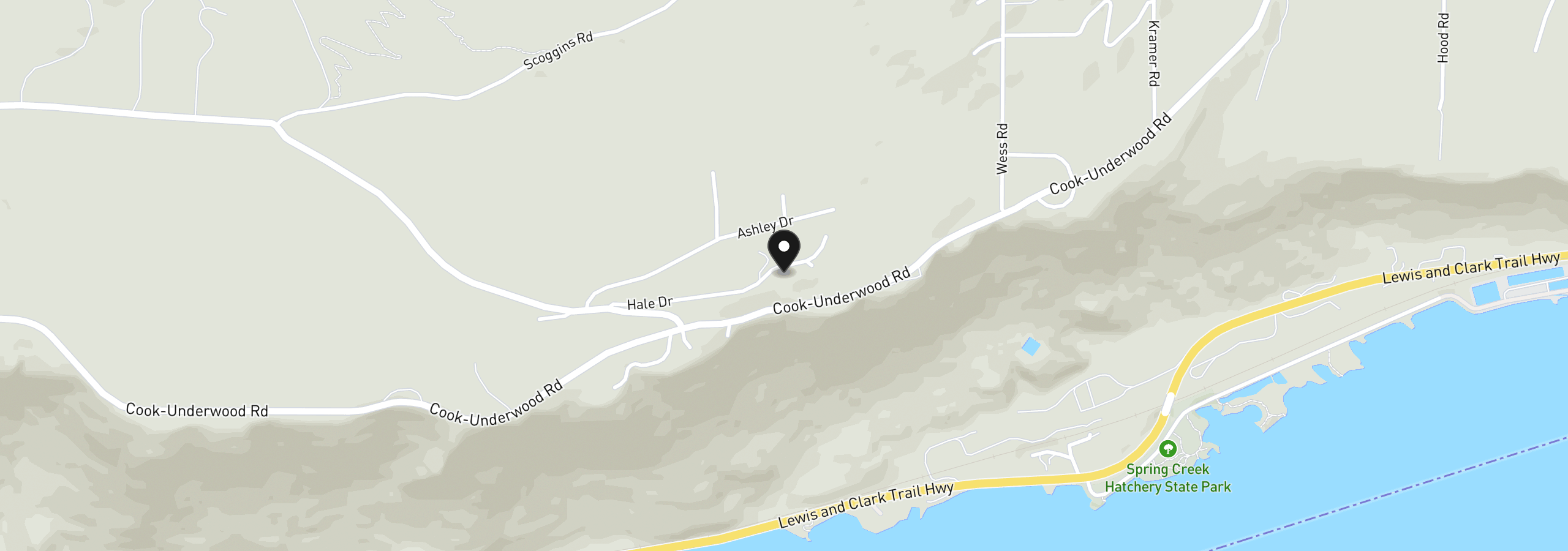 Map showing the location of 312 Hale Dr, Underwood, Wa 98651