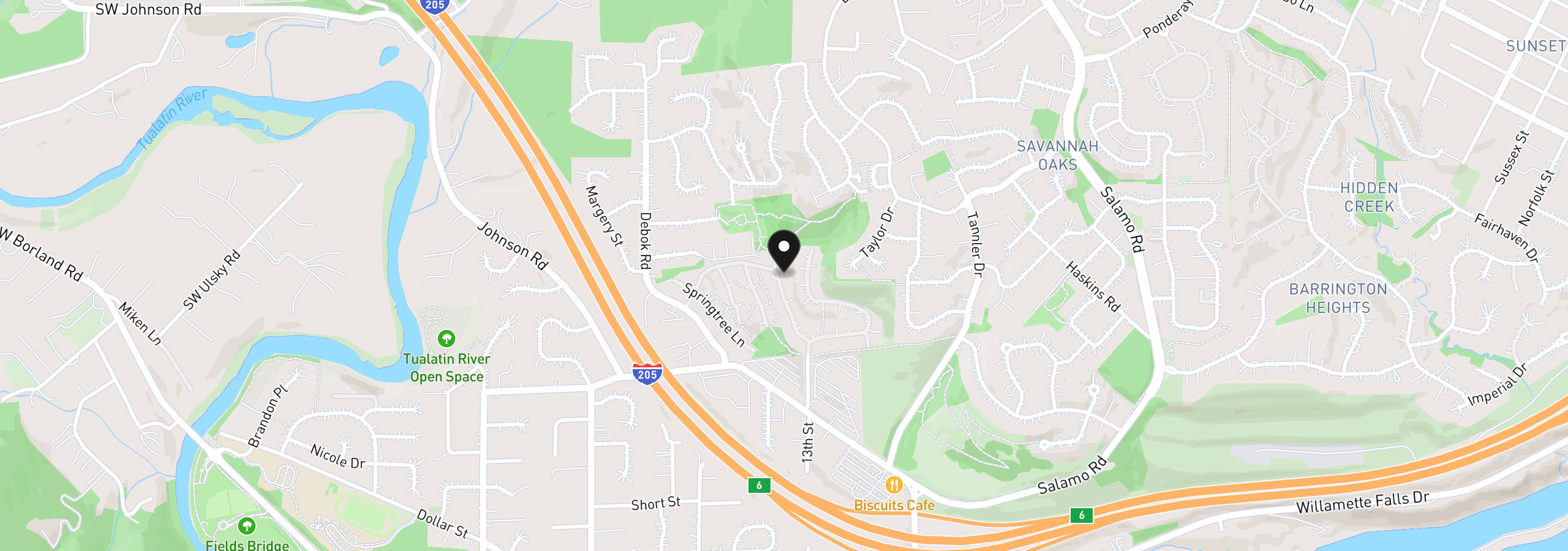 Map showing the location of 3420 Summerlinn Dr, West Linn, OR 97068