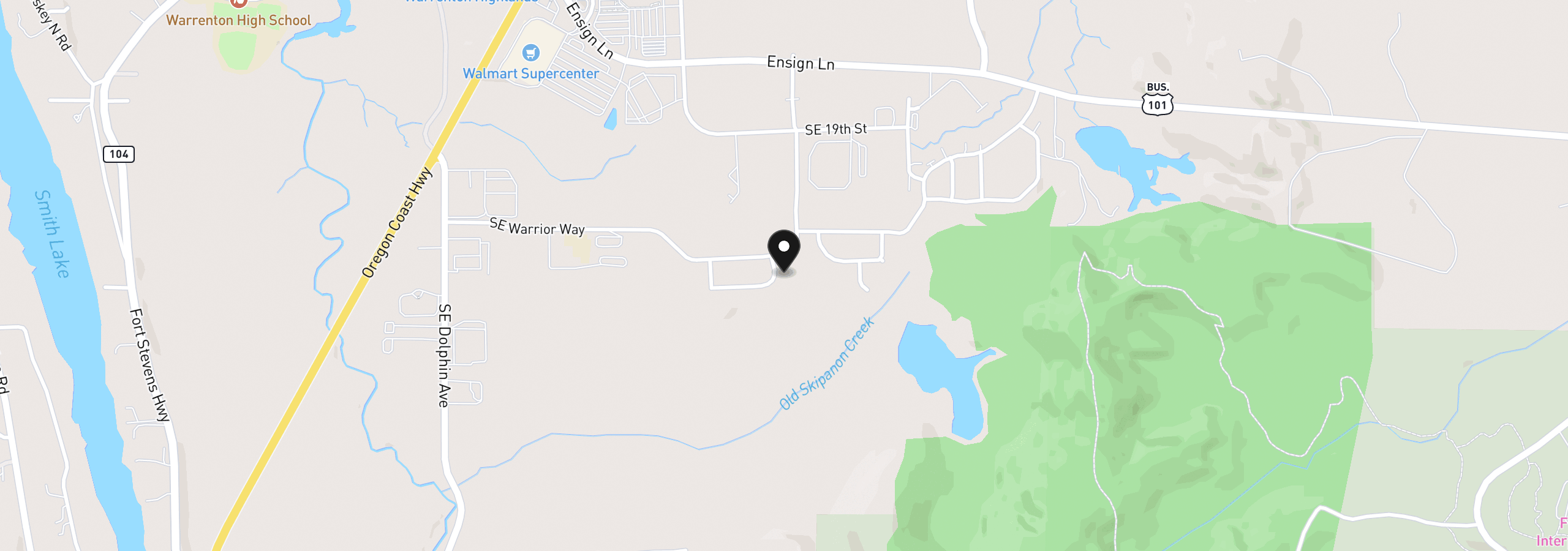 Map showing the location of 2215 SE Double Eagle Dr, Warrenton, OR 97146
