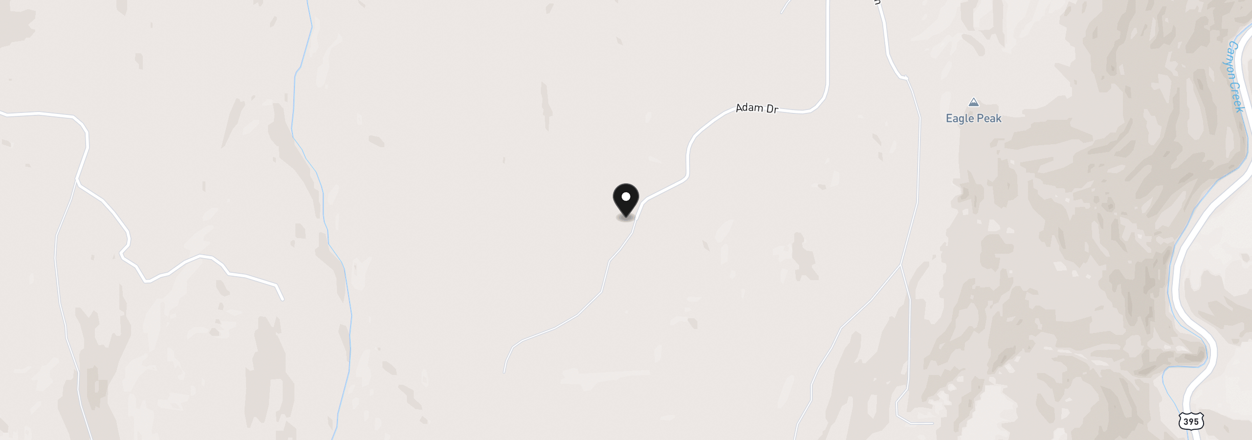 Map showing the location of 26008 Adam Rd, Canyon City, OR 97820