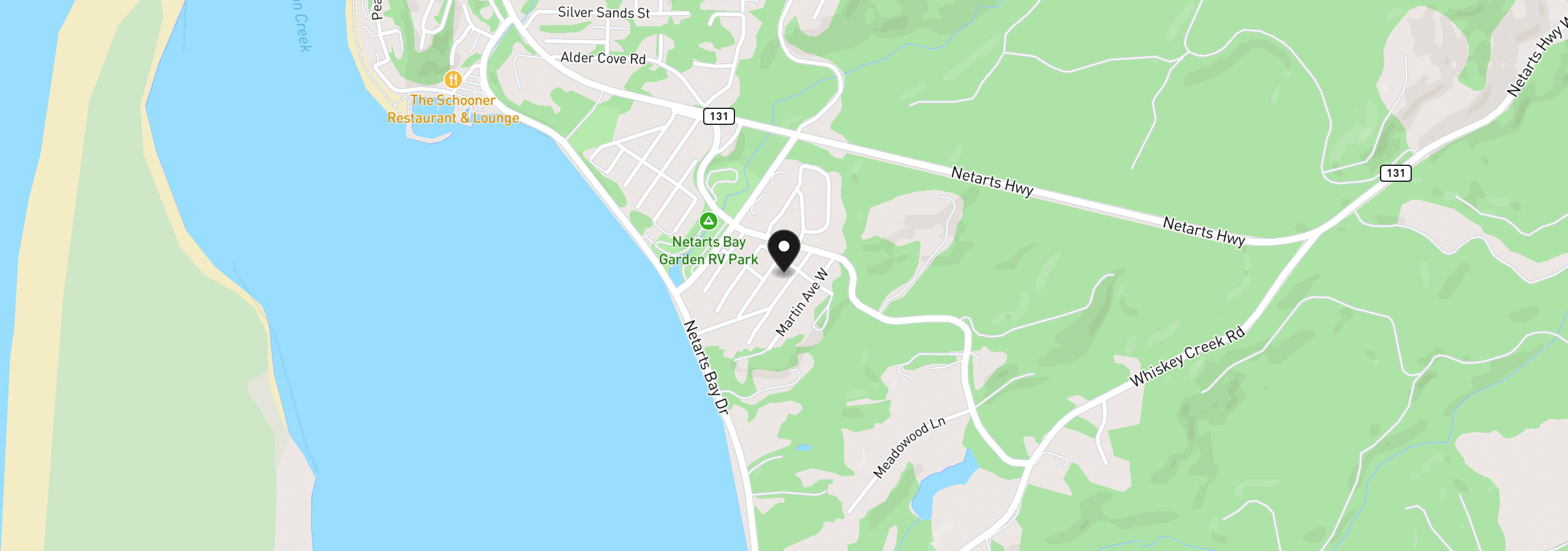 Map showing the location of 2220 Fleming Ave, Netarts, OR 97143