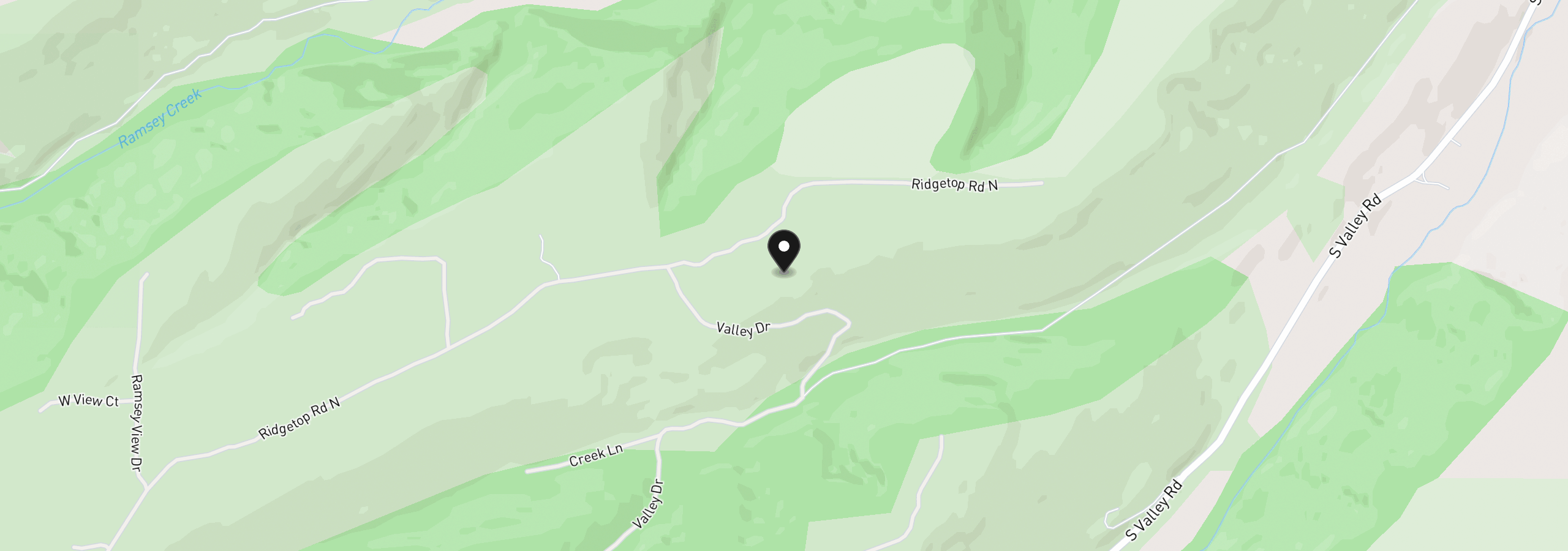 Map showing the location of Ridgetop Rd N, Dufur, OR 97021