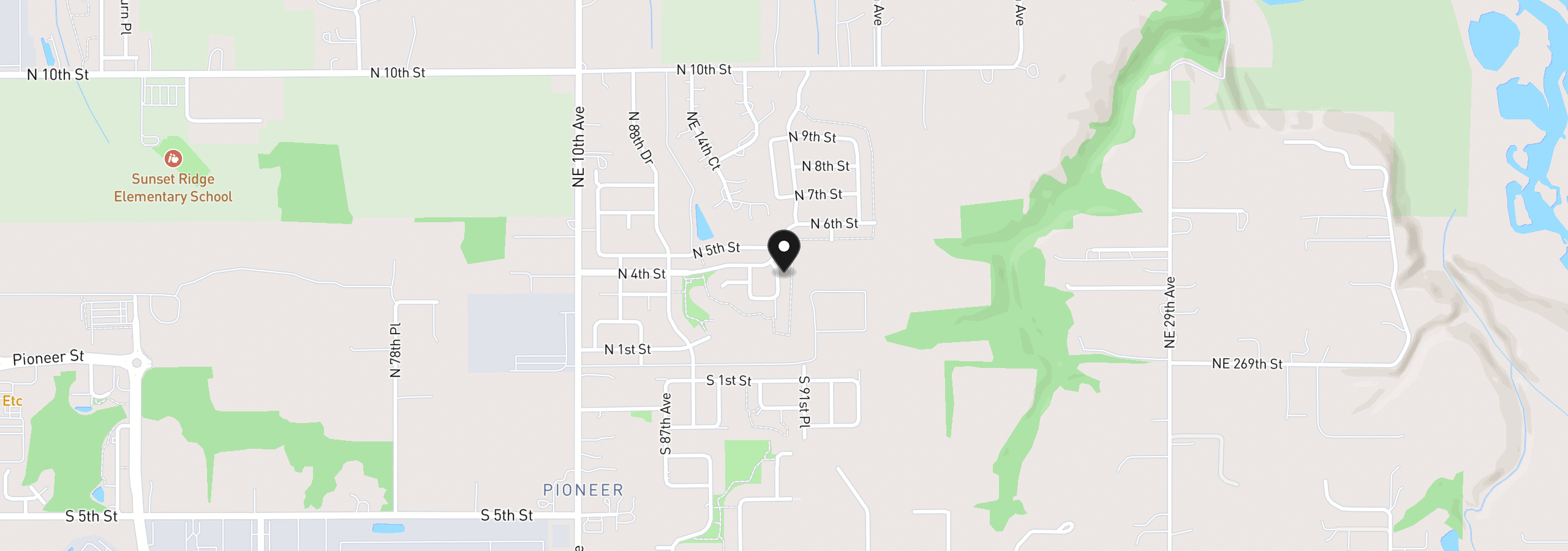 Map showing the location of 200 N 89th Loop 255, Ridgefield, Wa 98642