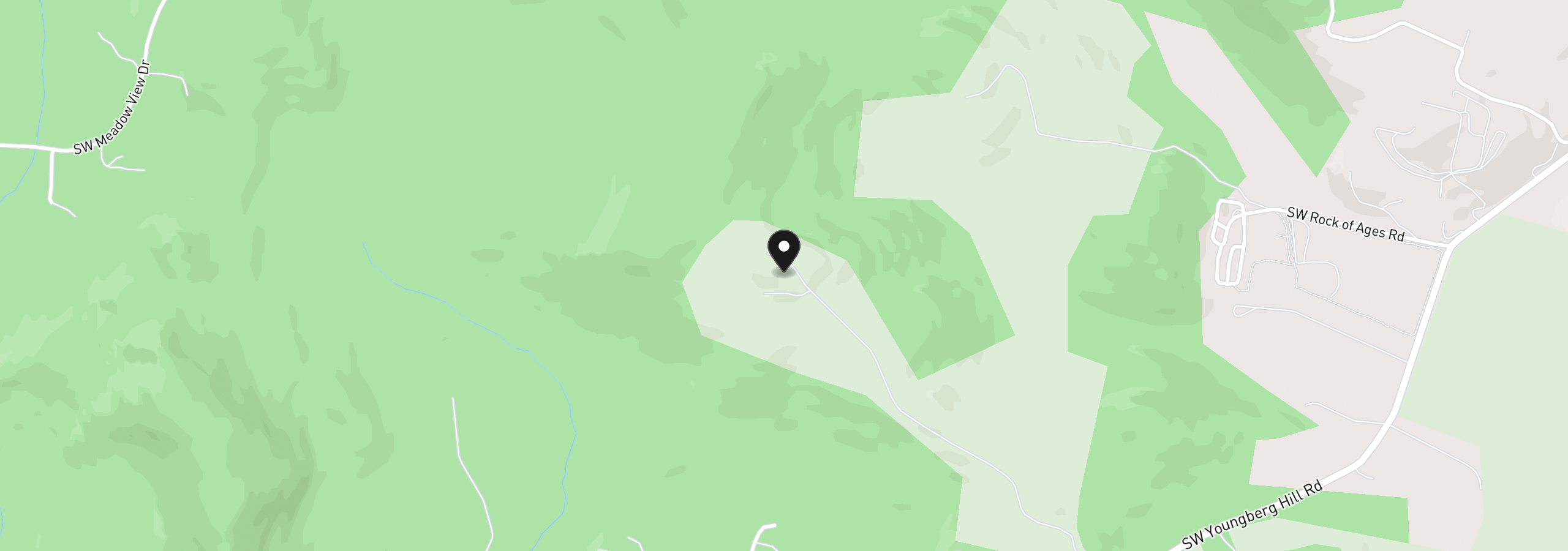 Map showing the location of 10660 SW Youngberg Hill Rd, McMinnville, OR 97128