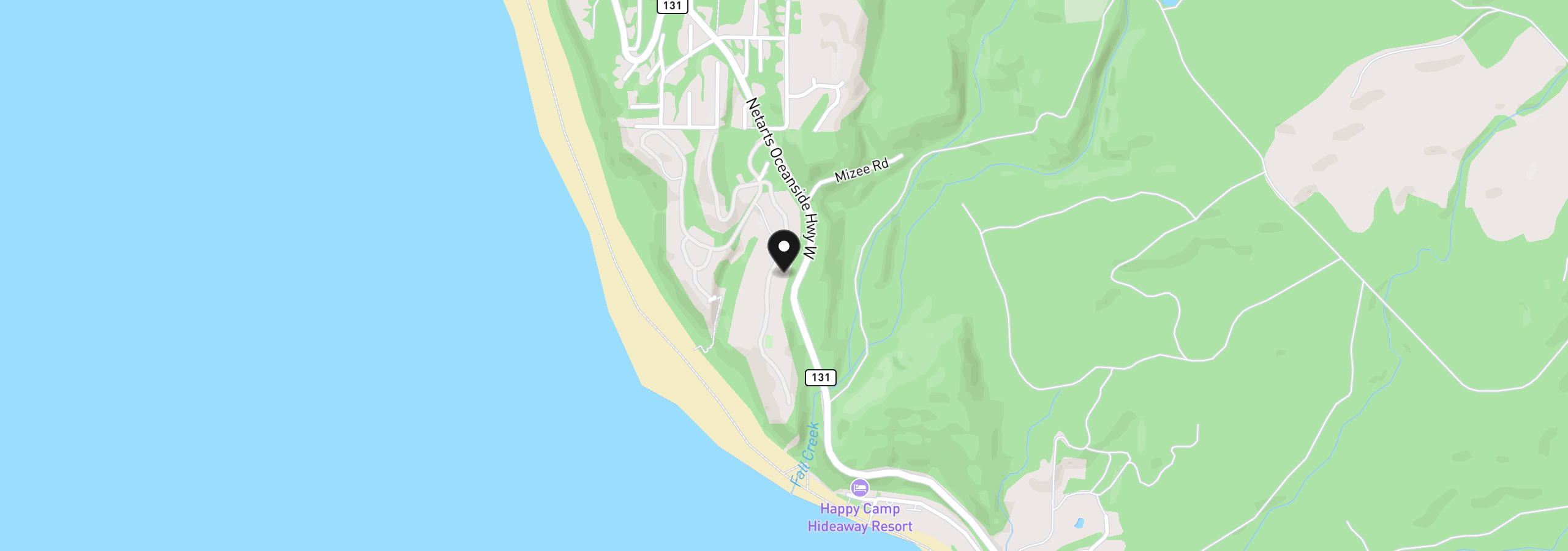 Map showing the location of 415 Fall Creek Dr, Oceanside, OR 97134