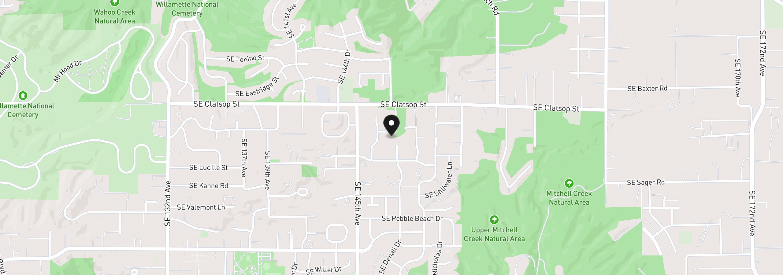 Map showing the location of 14700 SE Clatsop St, Happy Valley, OR 97086