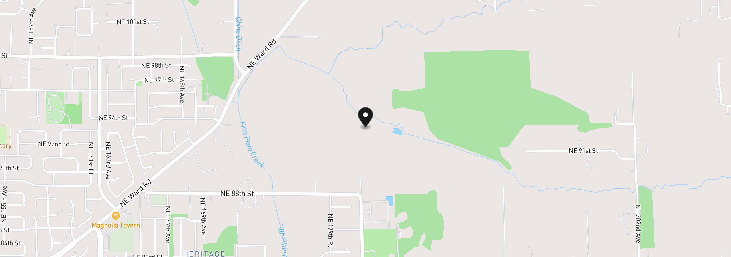 Map showing the location of 168633000 NE 182nd Ave, Vancouver, Wa 98682
