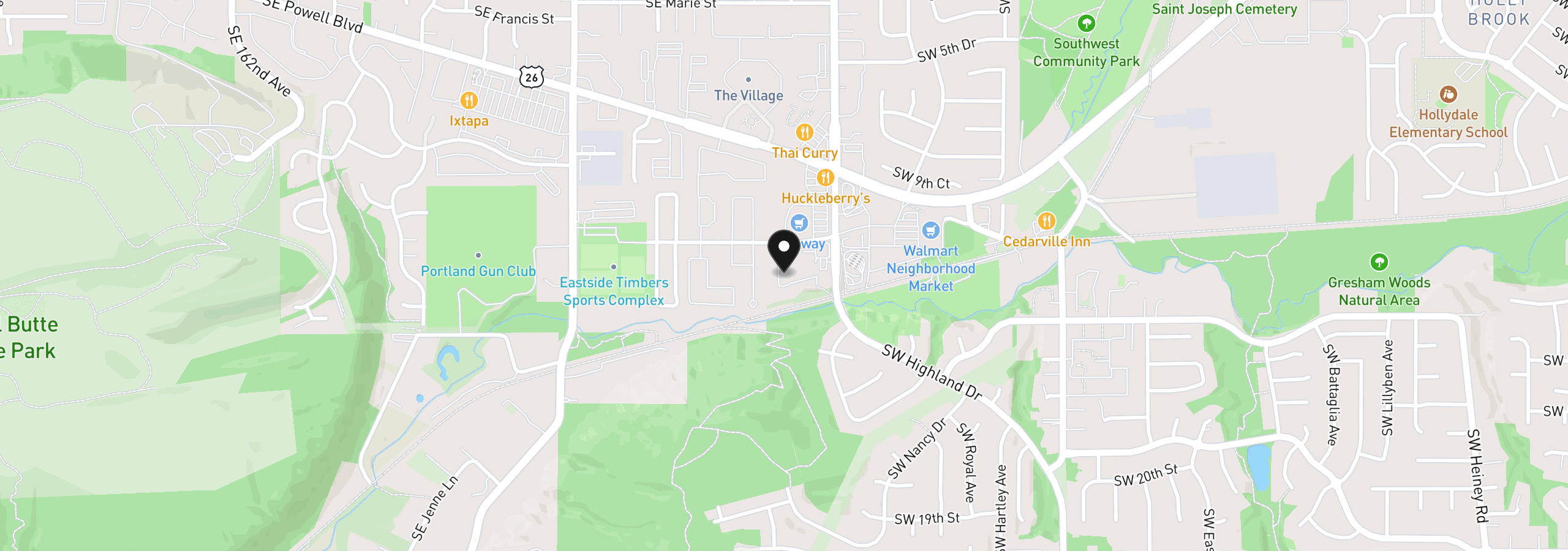 Map showing the location of 4520 SW 11th St, Gresham, OR 97080