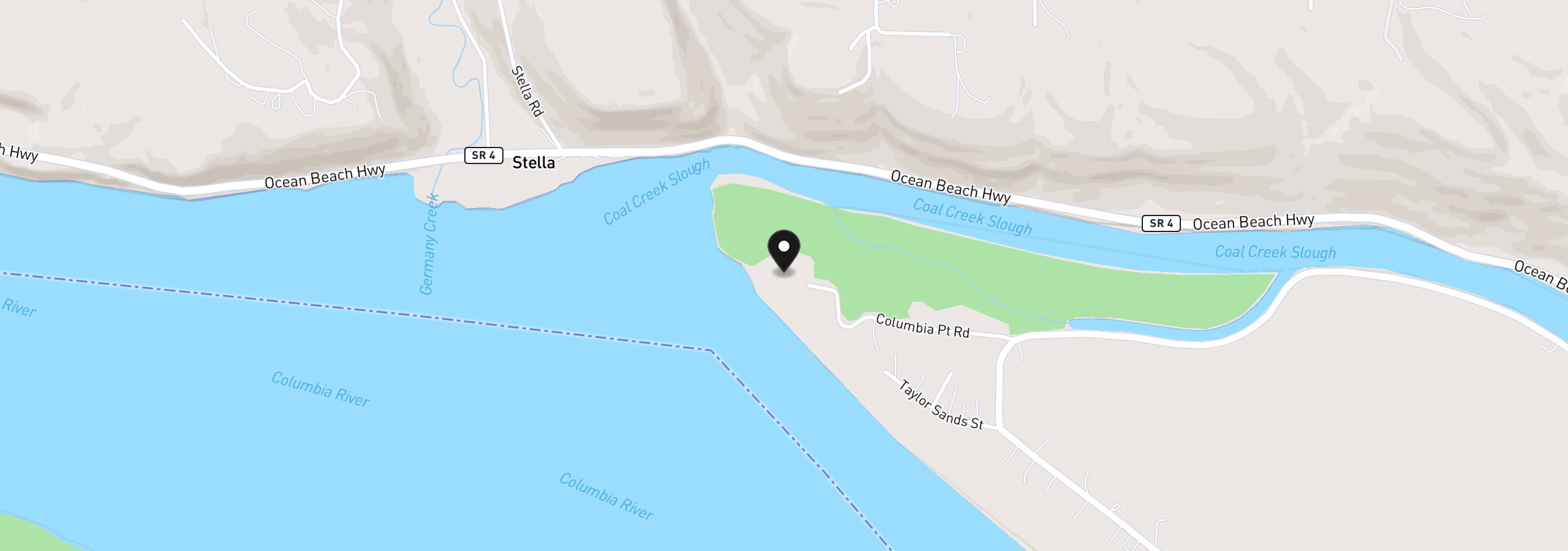 Map showing the location of 266 Columbia Point Rd, Longview, Wa 98632