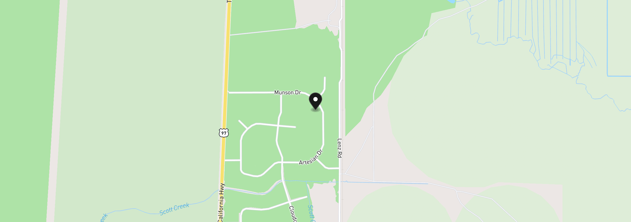 Map showing the location of Artesian Dr 6, Chiloquin, OR 97624