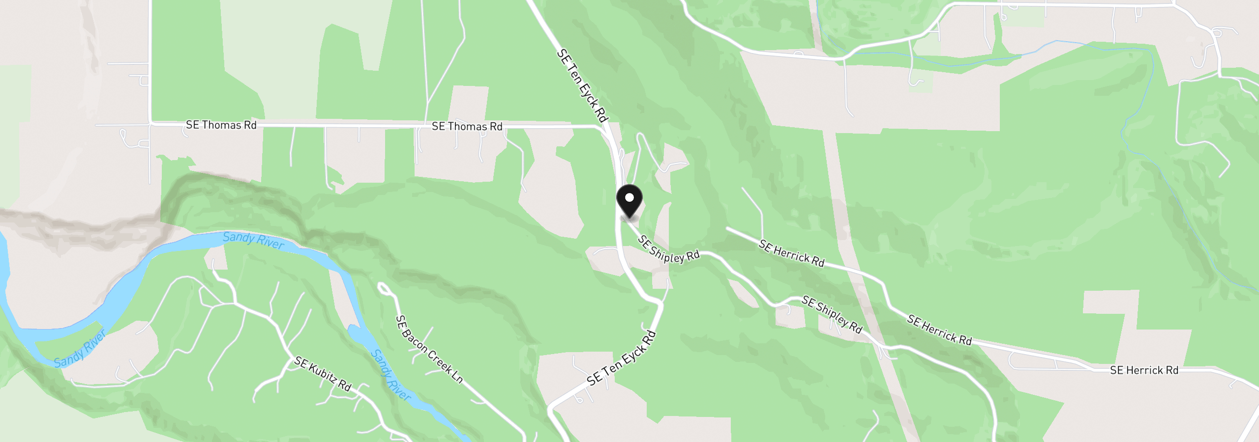 Map showing the location of 42345 SE Shipley Rd, Sandy, OR 97055