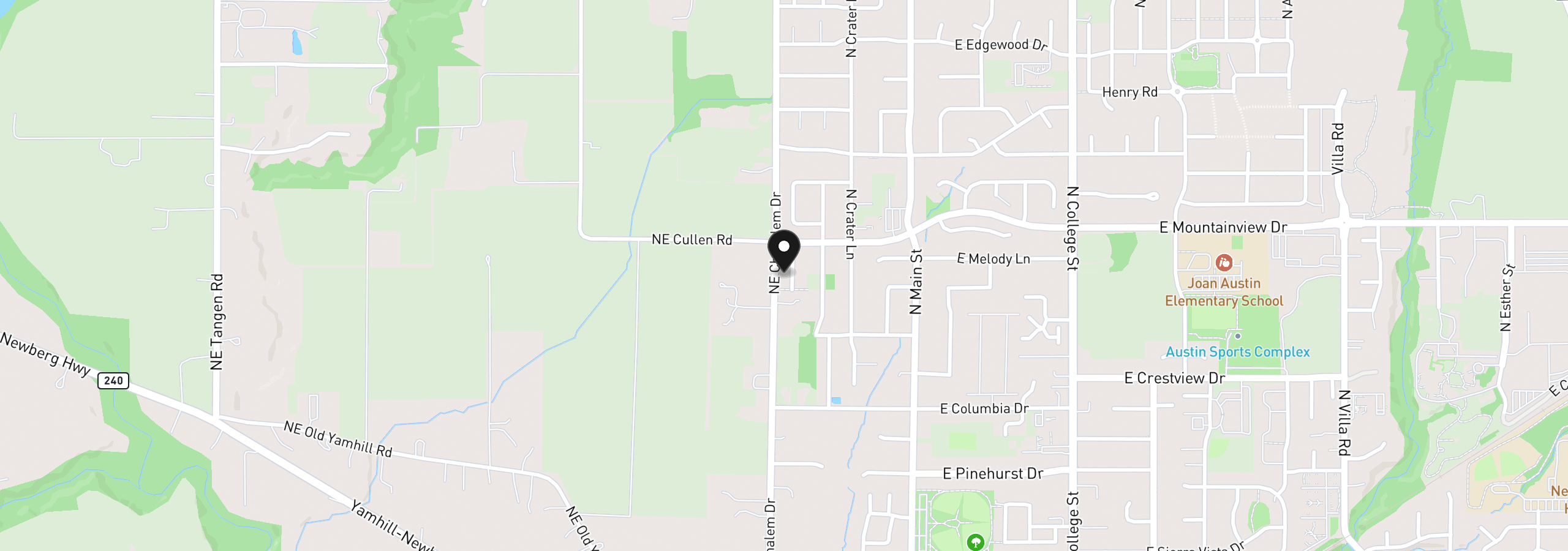 Map showing the location of 2137 N Legacy Dr, Newberg, OR 97132
