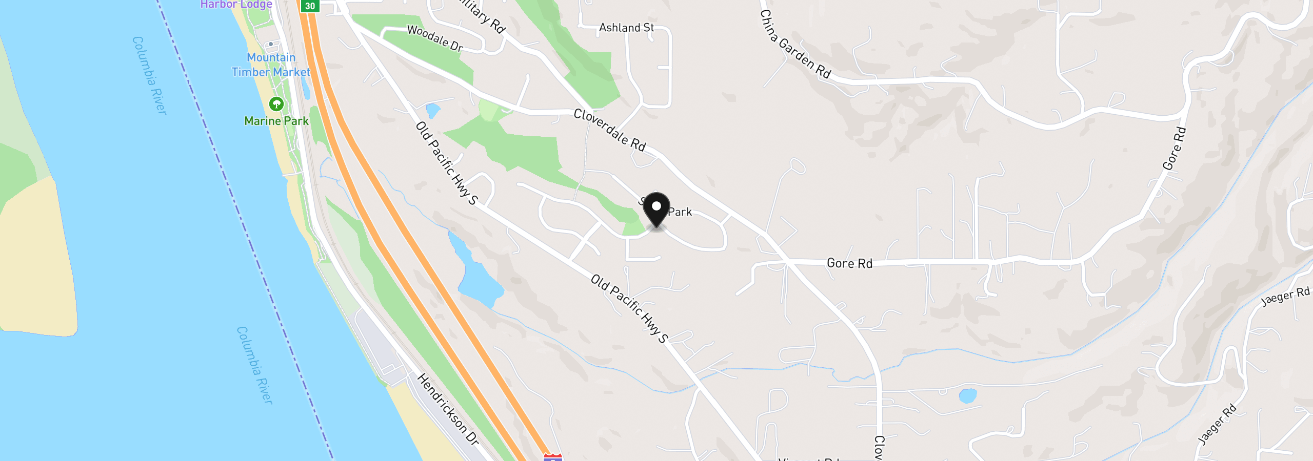 Map showing the location of 519 Stepping Stone St, Kalama, Wa 98625