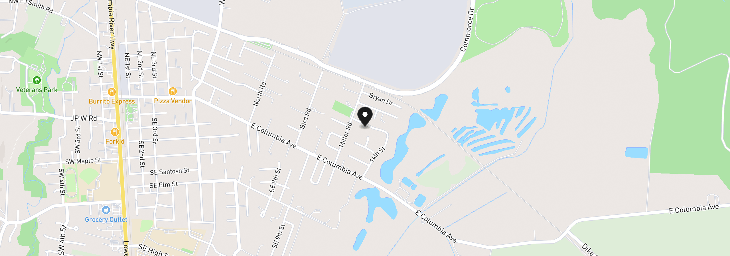 Map showing the location of 34334 NE Heron Meadows Dr, Scappoose, OR 97056